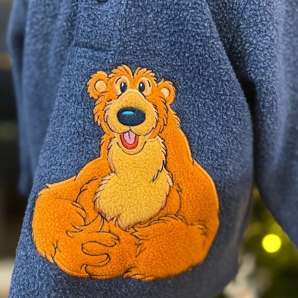 (Vtg) Bear In The Big Blue House Fleece Sweater - Picture 2 of 4